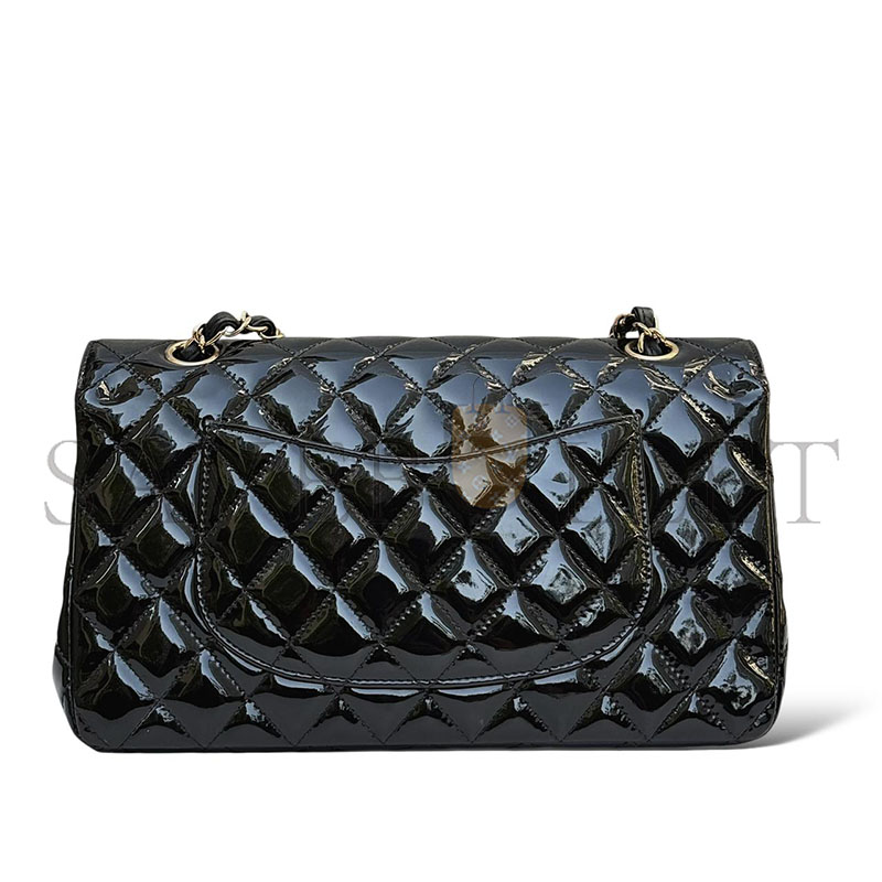 Ch**el master patent shiny black medium classic flap bag (25*15*7cm)